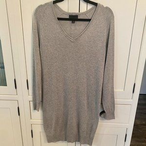 *NOT FOR SALE/SOLD* Anthropologie (Lumiere) V Neck Sweater Dress (Sz S) Grey